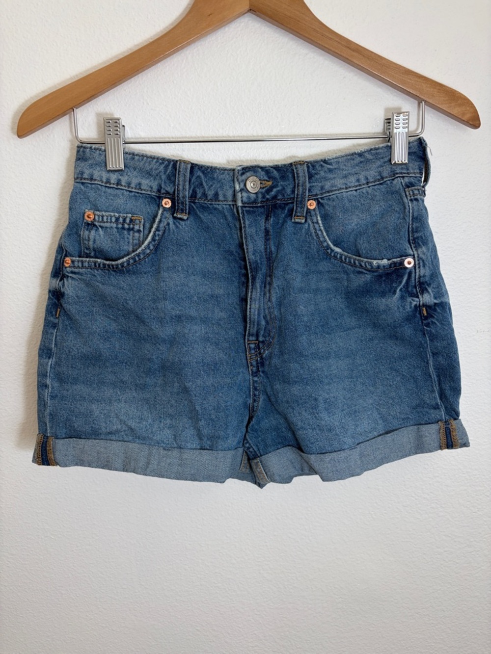 H&M Divided Classic Blue Cotton Denim Shorts